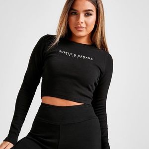 Supply and Demand Womens Crop Long Sleeve